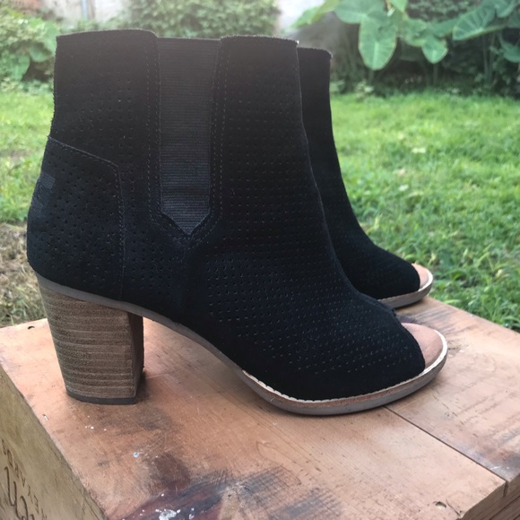 Toms Majorca Peep Toe Booties - Picture 1 of 5